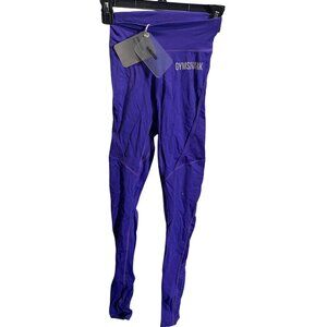 Gymshark Geo-Mesh Indigo Leggings Size S Stretch Fit Activewear